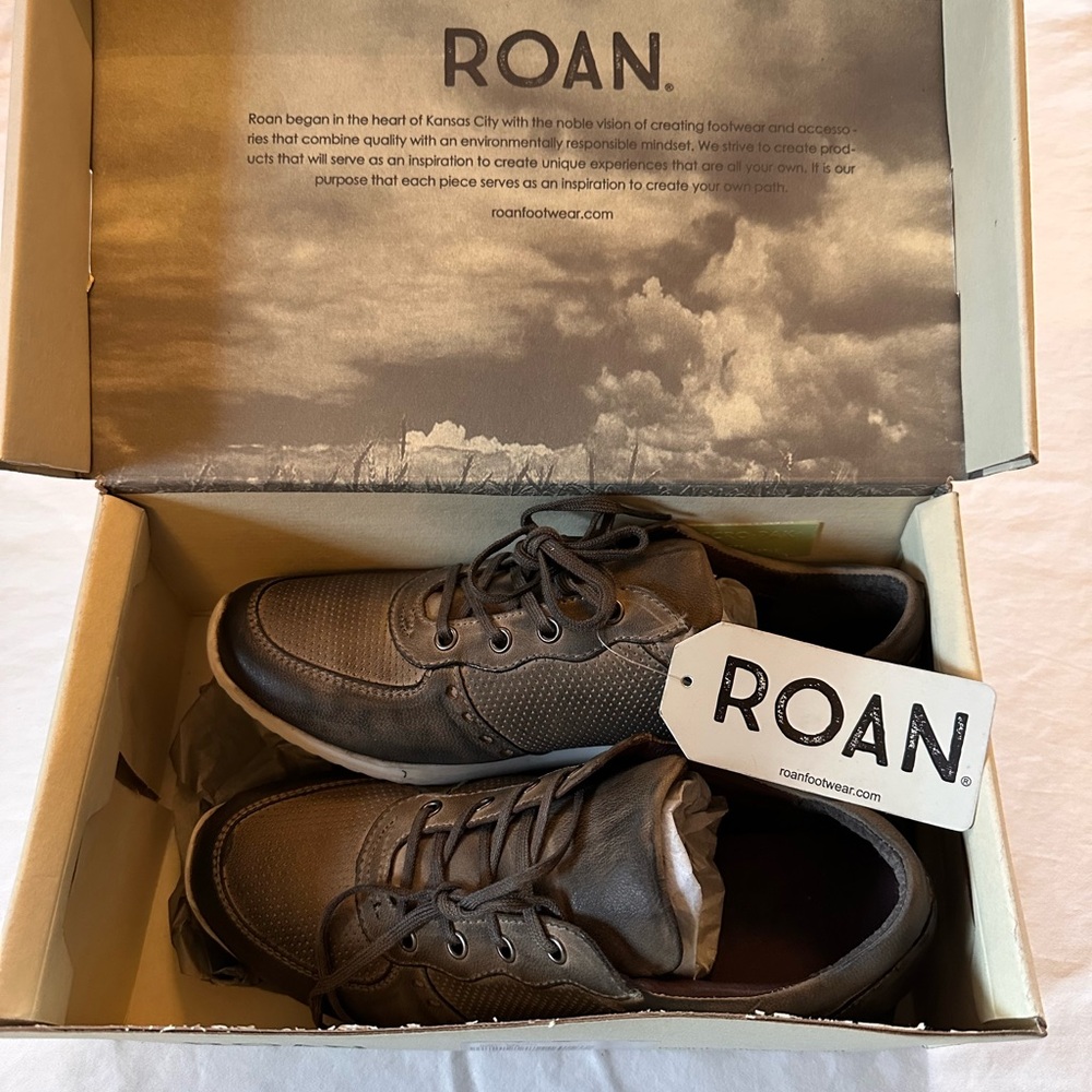 ROAN Women’s Lace-Up Sneakers in Brown